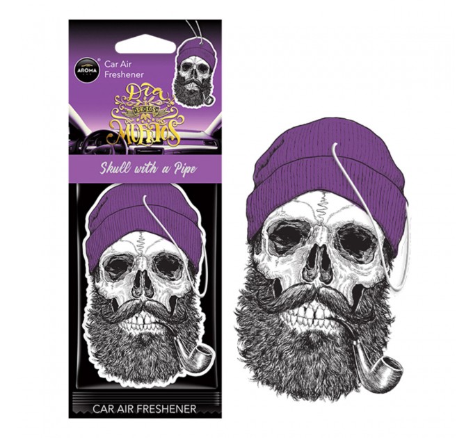 Ароматизатор Aroma Car Cellulose Dia De Los Muertos - Skull with a Pipe сухий, ціна: 57 грн.