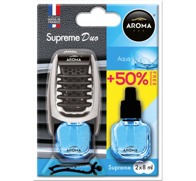Ароматизатор Aroma Car Supreme Duo Slim Aqua жидкий 7мл, цена: 222 грн.