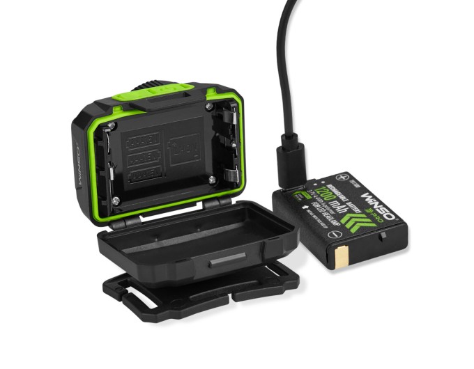Фонарь налобный Winso Pro 550Lm, 5W CREE XPG+COB, 1200mAh/3xAAA, с сенсором белый/красный, цена: 903 грн.