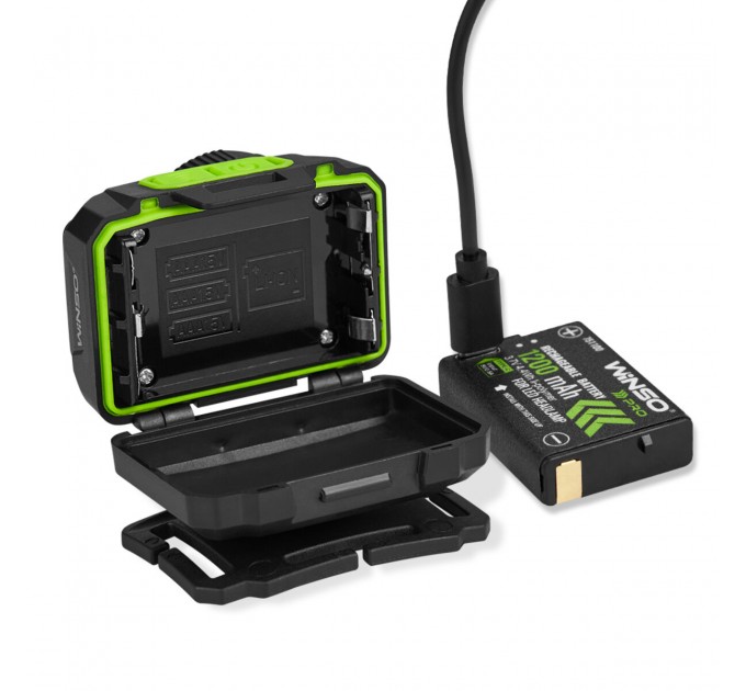 Фонарь налобный Winso Pro 550Lm, 5W CREE XPG+COB, 1200mAh/3xAAA, с сенсором белый/красный, цена: 894 грн.