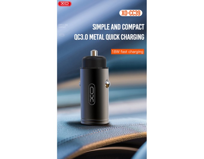 Автомобильное зарядное устройство XO CC39 QC3.0 18W черный, цена: 179 грн.