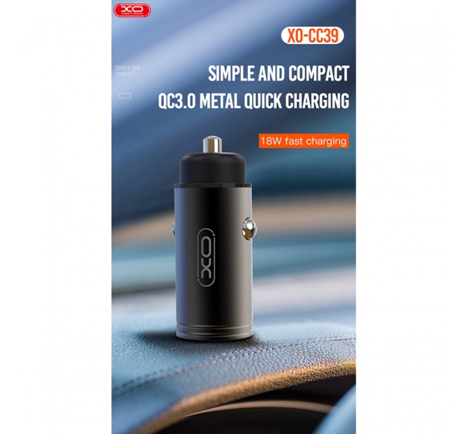 Автомобильное зарядное устройство XO CC39 QC3.0 18W черный, цена: 159 грн.