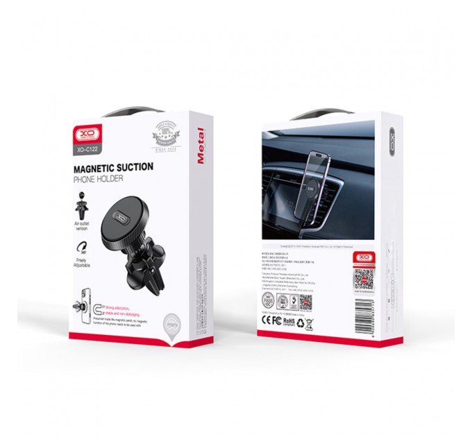 Держатель телефона автомобильный XO C122 Round Magnetic Bracket with Air Outlet черный, цена: 169 грн.