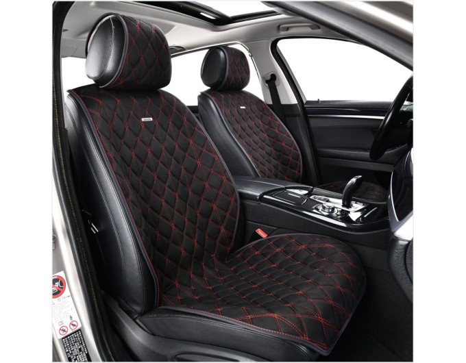 Премиум накидки для передних сидений CarLife Nitro, black-red 2шт, цена: 2 331 грн.