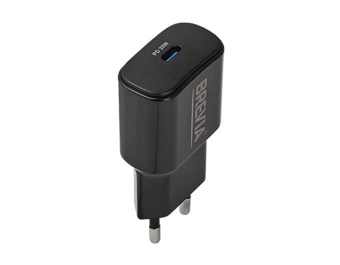 Сетевое зарядное устройство Brevia ePower PD25W USB-C черный, цена: 422 грн.