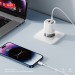 Сетевое зарядное устройство XO CE21 PD30W/PPS33W 1USB-A+1USB-C + Lightning кабель белый, цена: 469 грн.