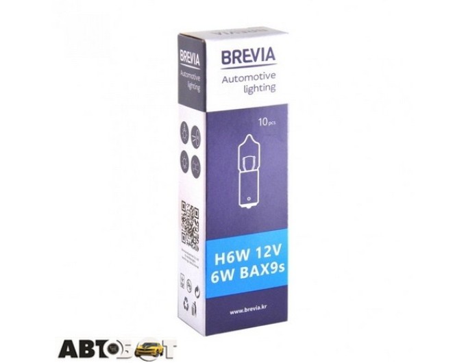 Лампа розжарювання BREVIA H6W 12V 6W BA9s 12332C (1 шт.), ціна: 93 грн.