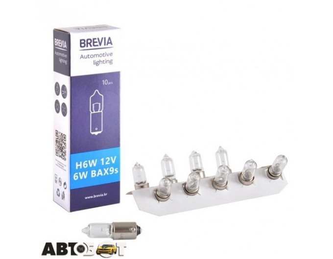 Лампа розжарювання BREVIA H6W 12V 6W BA9s 12332C (1 шт.), ціна: 93 грн.