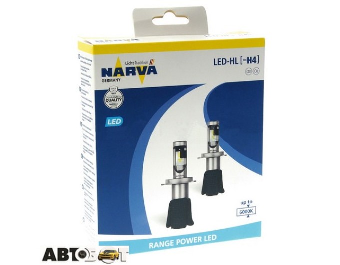 LED лампа Narva H4 16W 6000K (2 шт.), цена: 3 495 грн.