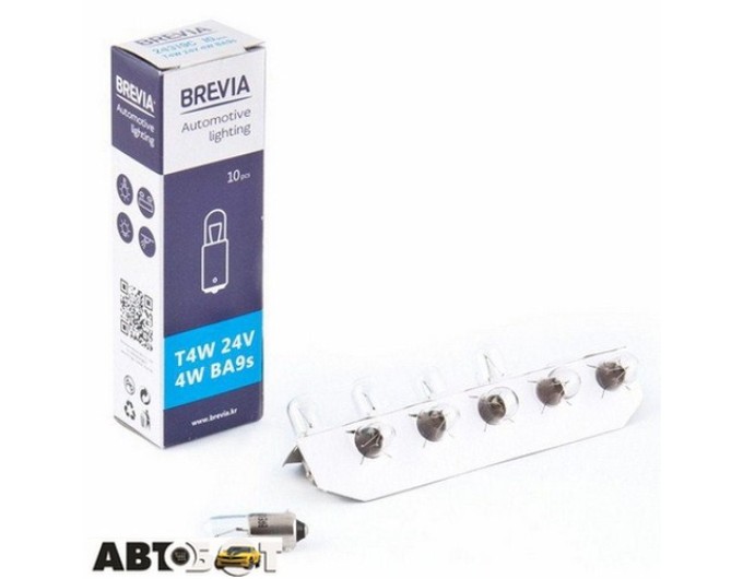 Лампа розжарювання BREVIA T4W BA9s 24V 4W 24319C (1 шт.), ціна: 9 грн.