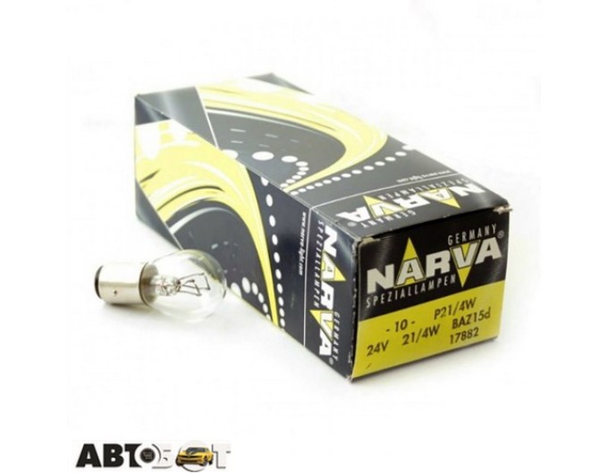 Лампа накаливания Narva P21/4W 24V 21/4W BAZ15d 17882 (1 шт.), цена: 75 грн.