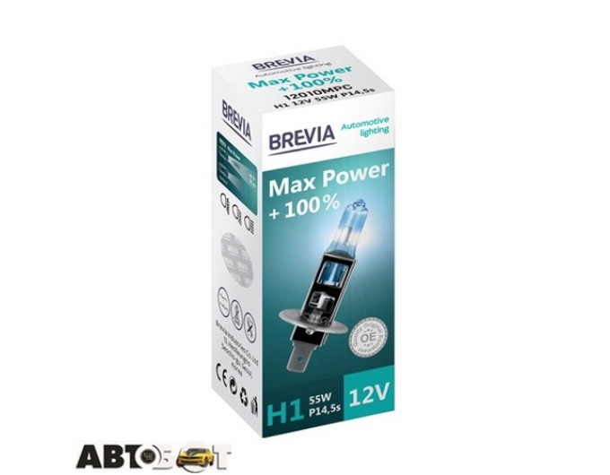 Галогенная лампа BREVIA Max Power +100% H1 12010MPC (1 шт.), цена: 242 грн.