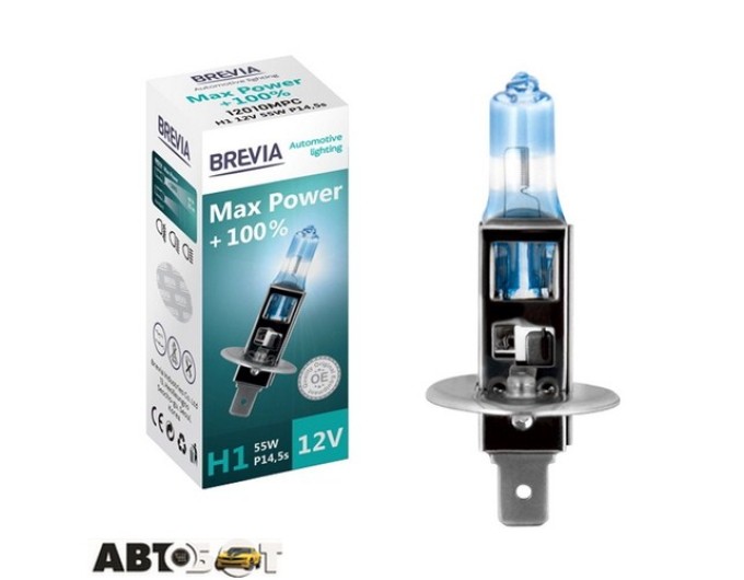 Галогенная лампа BREVIA Max Power +100% H1 12010MPC (1 шт.), цена: 242 грн.