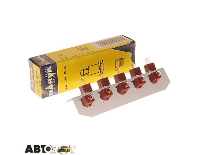Лампа накаливания Narva BAX 24V 1.2W EBSR6 brown 17102 (1 шт.), цена: 93 грн.