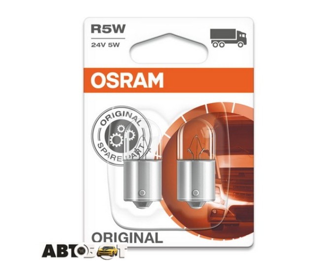 Лампа розжарювання Osram Original R5W 24V 5627-02B (2 шт.), ціна: 90 грн.