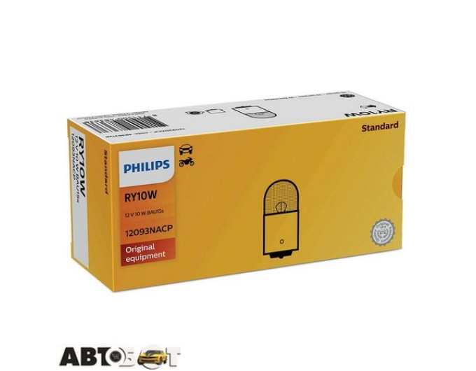 Лампа розжарювання Philips Vision RY10W 12V 12093NACP (1 шт.), ціна: 96 грн.