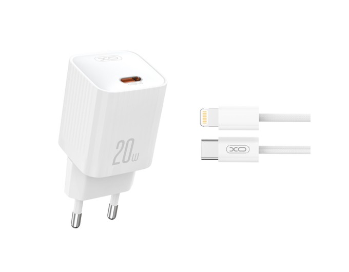 Сетевое зарядное устройство XO L146 PD20W Single USB-C + Lightning cable белый, цена: 299 грн.