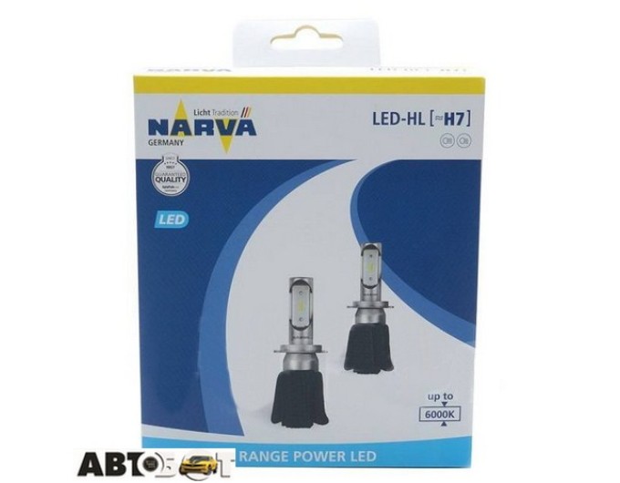 LED лампа Narva H8/H11/H16 16W 6000K 18016 (2 шт.), цена: 3 495 грн.