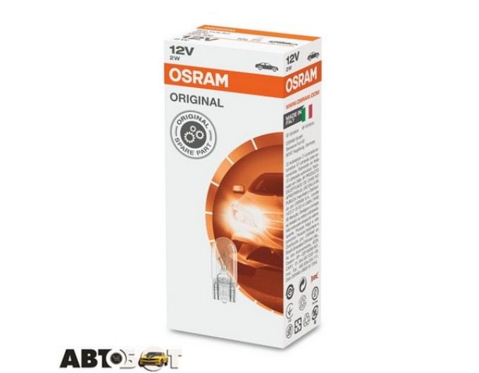 Лампа накаливания Osram W2.1x9.5d 12V 2W 2820-UNV (1 шт.), цена: 34 грн.