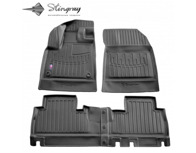 Fiat Doblo (K9) (2022-...) (without armrest) комплект 3D ковриков с 4 штук (Stingray), цена: 1 870 грн.
