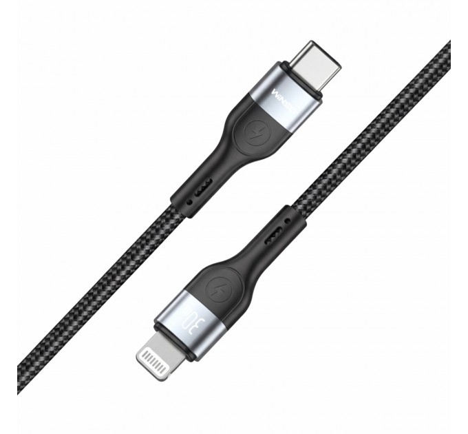 Кабель Winso Pro Type-C to Lightning 30W TPE+плетение 2м черный, цена: 214 грн.