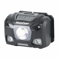 Фонарь налобный Nord Camp 250Lm, 5W XPG, 1200mAh/3xAAA в комплекте, с сенсором белый/красный