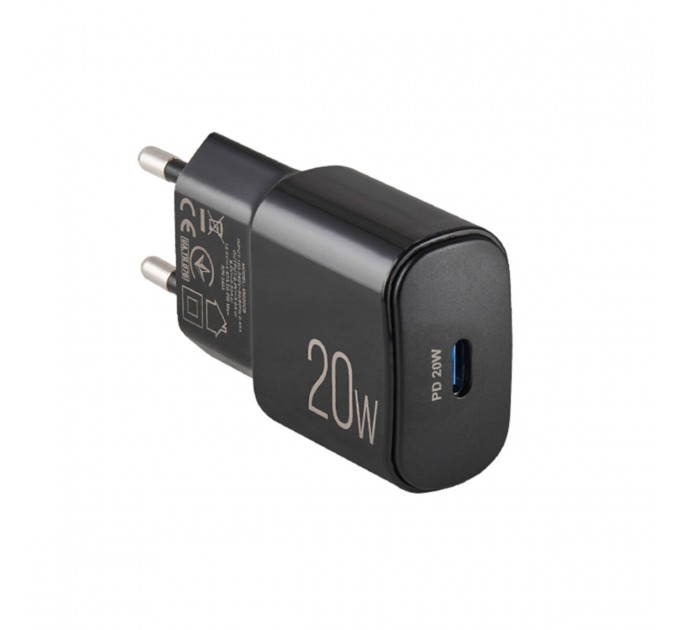 Сетевое зарядное устройство Brevia ePower PD20W USB-C черный, цена: 366 грн.