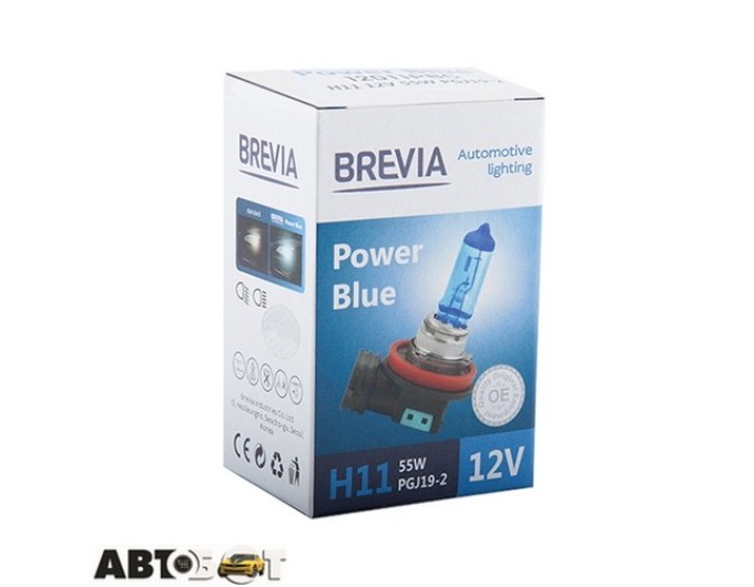 Галогенна лампа BREVIA Power Blue H11 PGJ19-2 4200K 12V 55W 12011PBC (1 шт.), ціна: 457 грн.