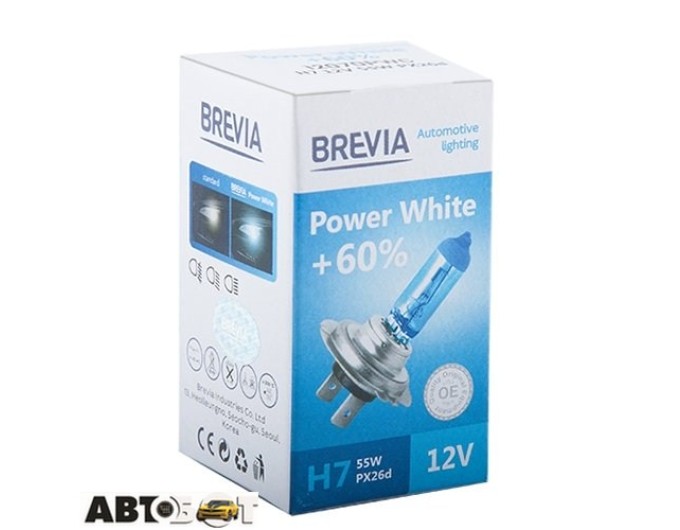 Галогенна лампа BREVIA Power White +60% H7 12V 55W 4300K 12070PWC (1 шт.), ціна: 404 грн.