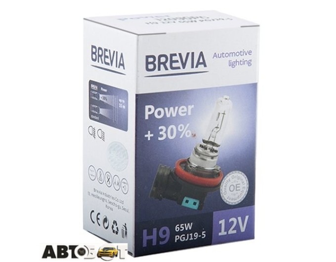Галогенна лампа BREVIA Power +30% 1 H9 12V 65W PGJ19-5 12090PC (1 шт.), ціна: 578 грн.