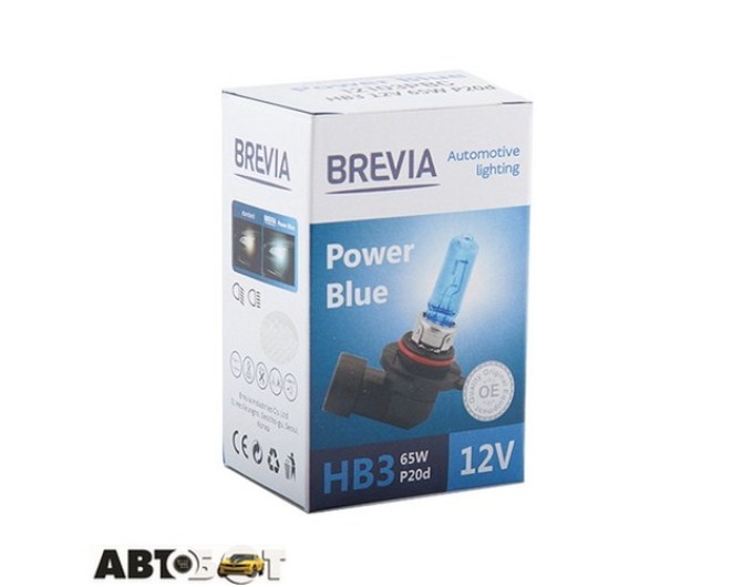 Галогенна лампа BREVIA Power Blue HB3 12V 65W 4200K 12103PBC (1 шт.), ціна: 225 грн.