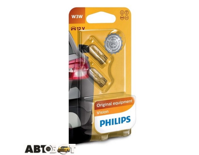Лампа розжарювання Philips Vision W3W 12V 12256B2 (2 шт.), ціна: 37 грн.