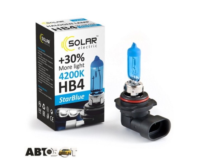 Галогенна лампа SOLAR StarBlue HB4 12V 55W 4200K 1226 (1 шт.), ціна: 156 грн.