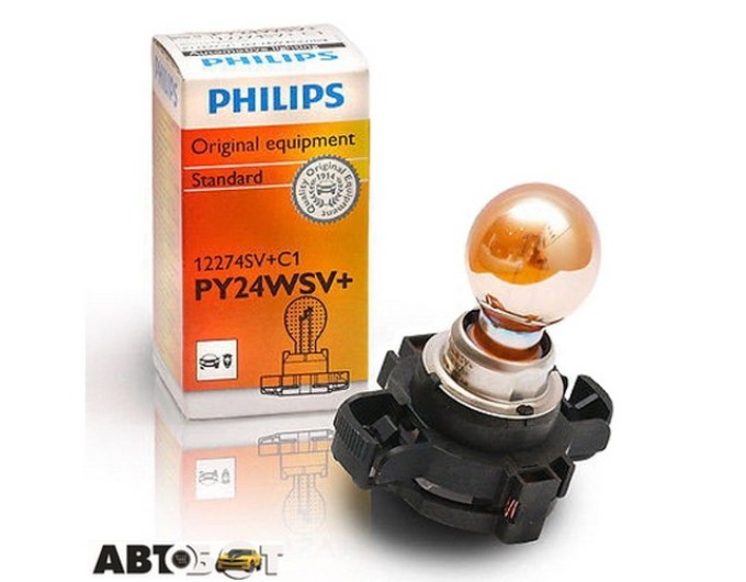 Лампа розжарювання Philips SilverVision PY24W 12274SVC1 (1 шт.), ціна: 861 грн.