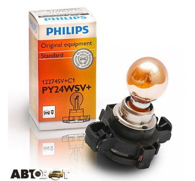 Лампа накаливания Philips SilverVision PY24W 12274SVC1 (1 шт.), цена: 639 грн.