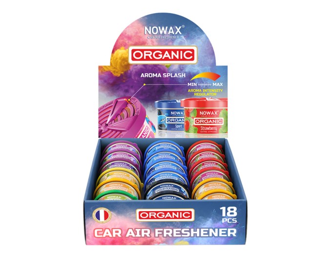 MIX ароматизаторів Nowax серія Organic у виставковий бокс, ціна: 2 513 грн.