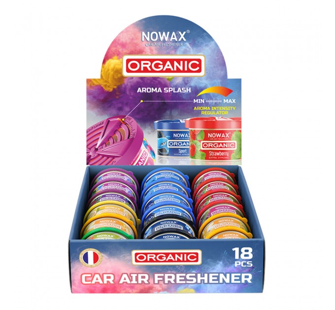 MIX ароматизаторів Nowax серія Organic у виставковий бокс, ціна: 2 513 грн.
