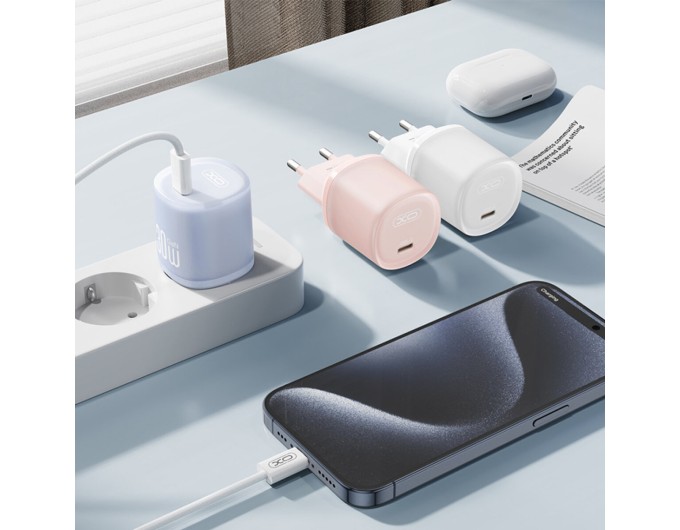 Сетевое зарядное устройство XO L150 30W Single USB-C синий, цена: 369 грн.