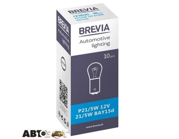 Лампа накаливания BREVIA P21/5W BAY15d 12V 21/5W 12303C (1 шт.), цена: 23 грн.