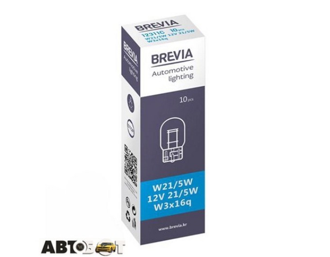 Лампа розжарювання BREVIA W21/5W W3x16q 12V 12311C (1 шт.), ціна: 41 грн.