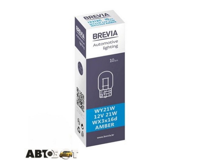 Лампа накаливания BREVIA WY21W WX3x16d 12V AMBER 12312C (1 шт.), цена: 121 грн.