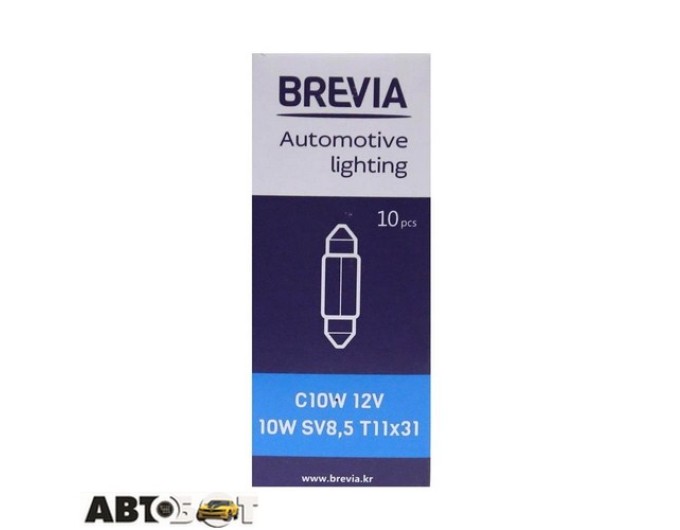 Лампа розжарювання BREVIA C10W 12V 10W SV8.5 T11x31 CP 12313C (1 шт.), ціна: 25 грн.