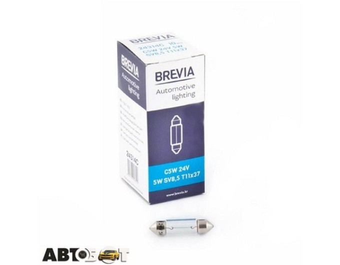 Лампа розжарювання BREVIA C5W 24V 5W SV8.5 T11x37 24314C (1 шт.), ціна: 11 грн.