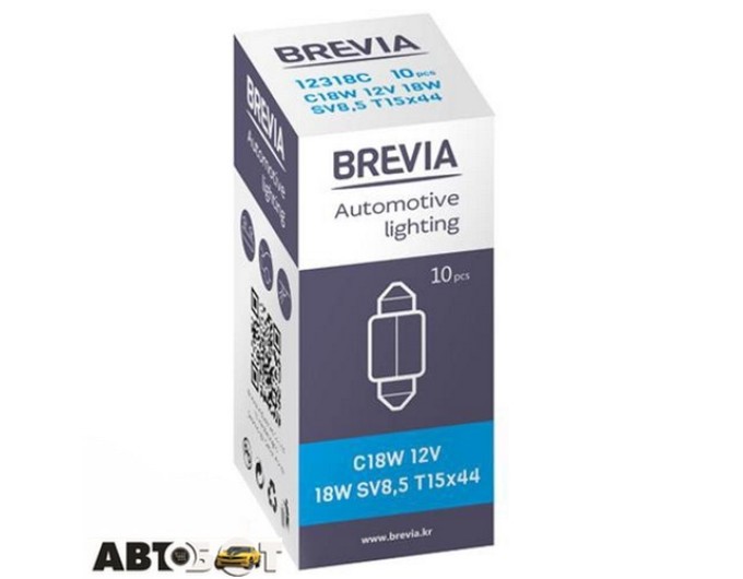 Лампа накаливания BREVIA C18W SV8.5 T15x44 12V 18W CP 12318C (1 шт.), цена: 16 грн.
