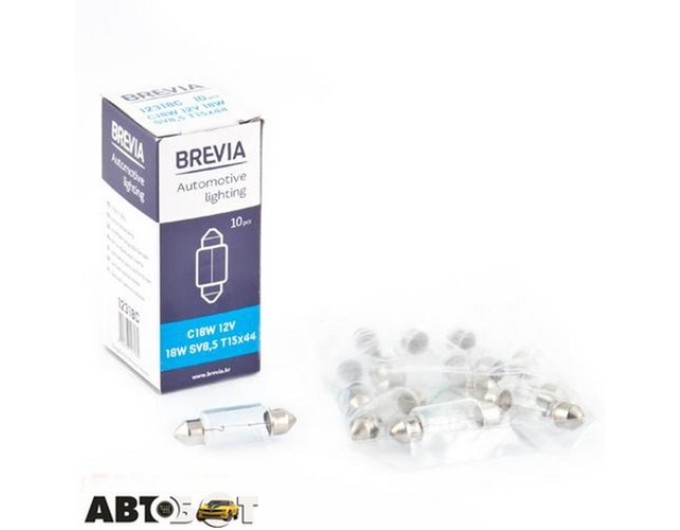 Лампа накаливания BREVIA C18W SV8.5 T15x44 12V 18W CP 12318C (1 шт.), цена: 16 грн.
