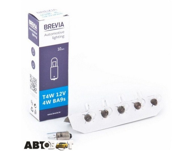 Лампа розжарювання BREVIA T4W BA9s 12V 4W 12319C (1 шт.), ціна: 9 грн.