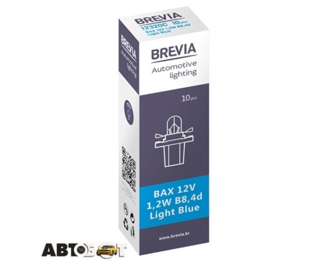 Лампа накаливания BREVIA Light Blue BAX B8.4d 12V 1.2W CP 12320C (1 шт.), цена: 32 грн.