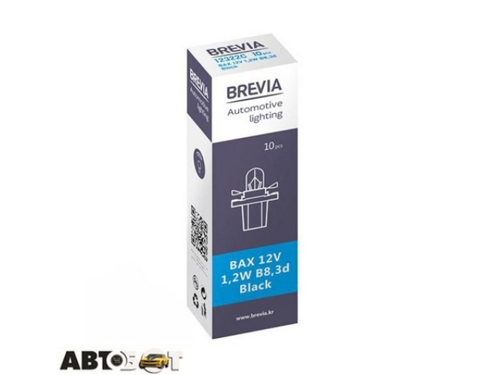 Лампа розжарювання BREVIA BAX B8.3D 12V 1.2W BLACK CP 12322C (1 шт.), ціна: 18 грн.