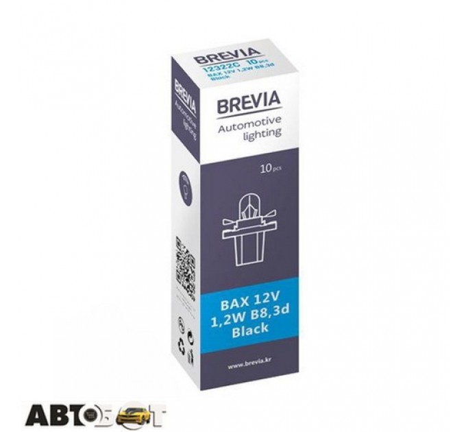 Лампа накаливания BREVIA BAX B8.3D 12V 1.2W BLACK CP 12322C (1 шт.), цена: 20 грн.