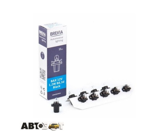 Лампа розжарювання BREVIA BAX B8.3D 12V 1.2W BLACK CP 12322C (1 шт.), ціна: 18 грн.
